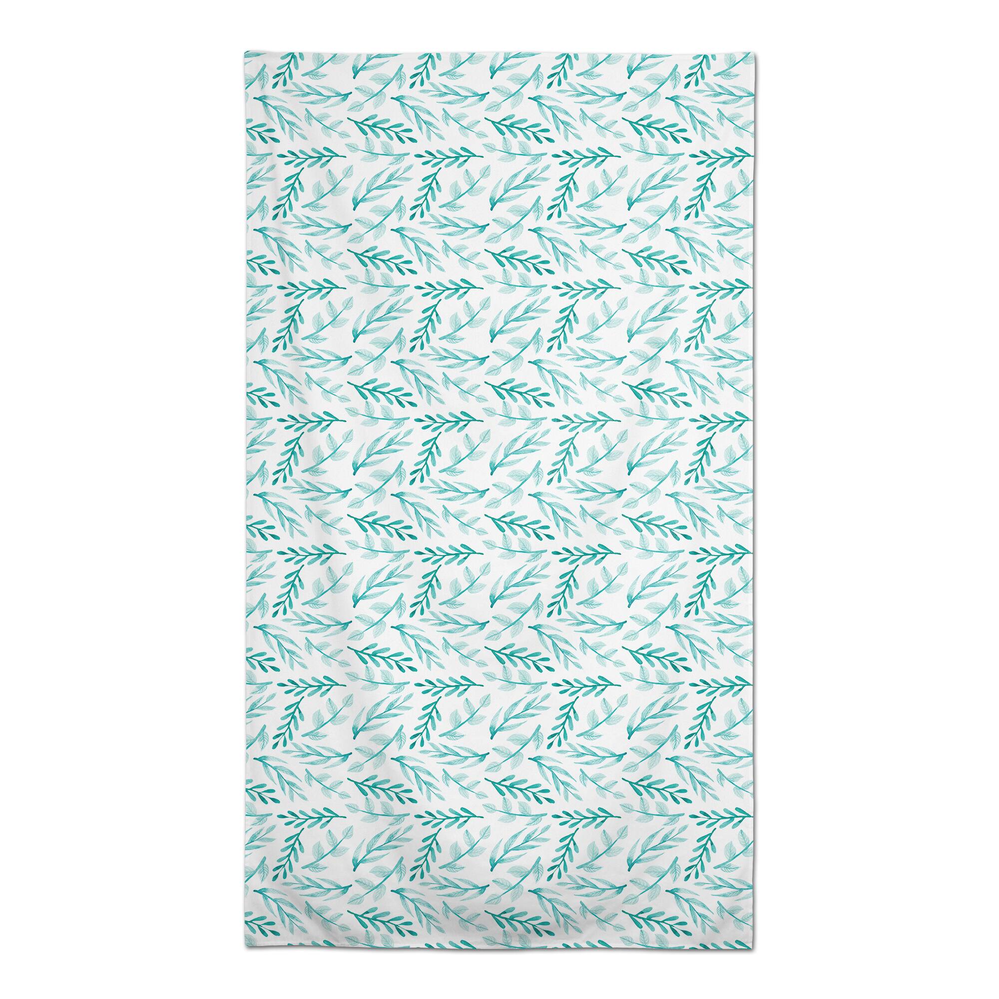 Blue Leafy Branches Tablecloth